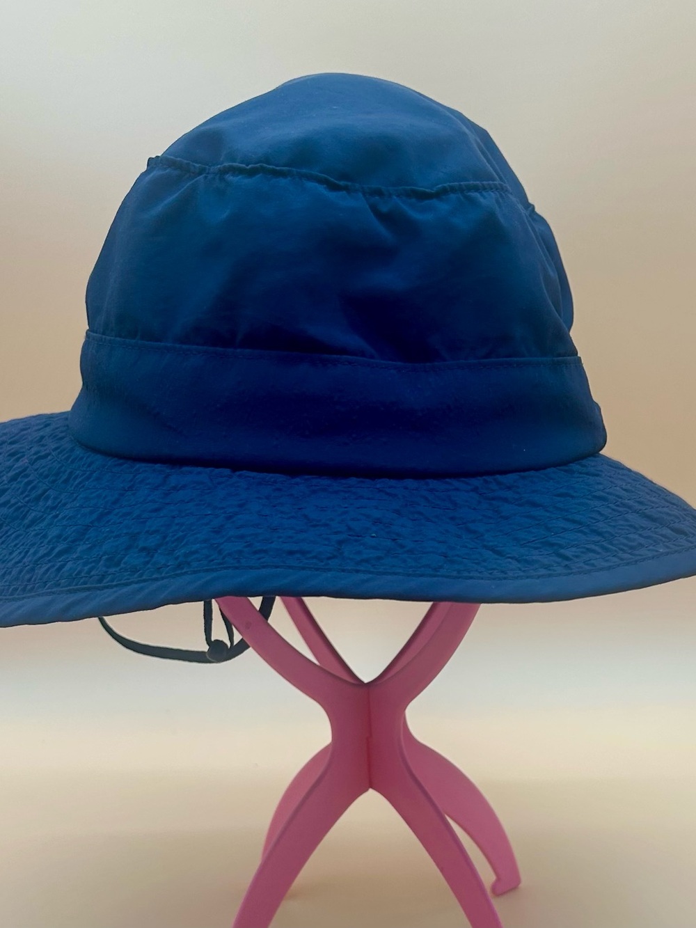 DPC Authentic Packable Bucket Hat in Navy with Green Brim